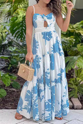 Cut-Out Sweetheart Neck Maxi Dress OutfitFlow